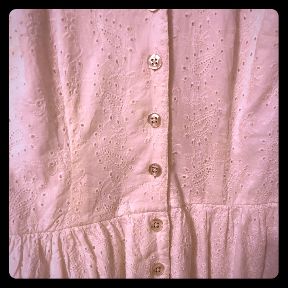 Gorgeous White eyelet button sundress